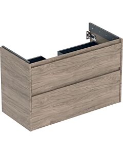 Geberit Renova Plan Waschtisch-Unterschrank 504032JR1 2 Schubladen, Korpus/Front Nussbaum / Melamin Holzstruktur, Breite 94,8 cm