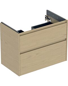 Meuble vasque Geberit Renova Plan 504030PS1 avec 2 tiroirs, structure en chêne naturel/mélaminé, largeur 79,4 cm