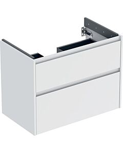 Meuble vasque Geberit Renova Plan 504030001, 2 tiroirs, structure/façade blanche/finition laquée satinée, largeur 79,4 cm
