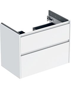 Geberit Renova Plan vanity unit 504030011, 2 drawers, carcass/front white / lacquered satin finish, width 79.4 cm