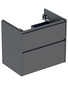 Geberit Renova Plan Waschtisch-Unterschrank 504029JK1 2 Schubladen, Korpus/Front lava / lackiert seidenmatt, Breite 69,3 cm