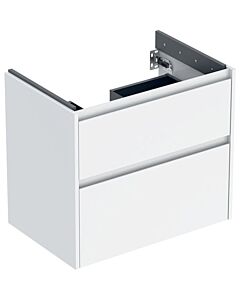 Meuble vasque Geberit Renova Plan 504029011, 2 tiroirs, caisson/façade blanc/finition laquée satinée, largeur 69,3 cm