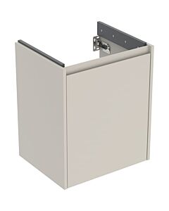 Meuble sous-vasque Geberit Renova Plan 504023DB1, structure/façade gris sable/finition laquée satinée, largeur 50,4 cm, 1 porte