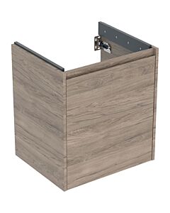 Geberit Renova Plan vanity unit 504024JR1, carcass/front walnut/melamine wood structure, width 54.6 cm, 1 door