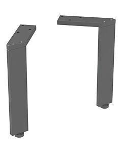 Pieds Geberit 502330161, hauteur 22,5 cm, noir/peint par poudrage, 2 pièces