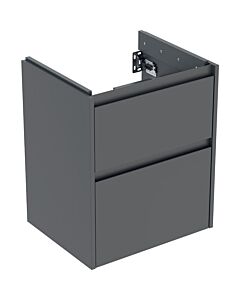 Geberit Renova Plan Waschtisch-Unterschrank 504025JK1 2 Schubladen, Korpus/Front lava / lackiert seidenmatt, Breite 50,4 cm