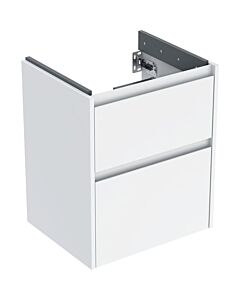 Geberit Renova Plan vanity unit 504025011, 2 drawers, body/front white / lacquered satin finish, width 50.4 cm