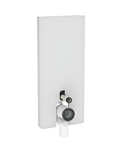 Geberit Monolith Stand-WC-Modul 131033TD5 Front weiß, Seitenverkleidung Aluminium gebürstet, Bauhöhe 114cm