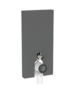 Geberit Monolith Stand-WC-Modul 131003CD5 Front schwarz, Seitenverkleidung schwarz / Aluminium gebürstet, Stand-WC, 101cm