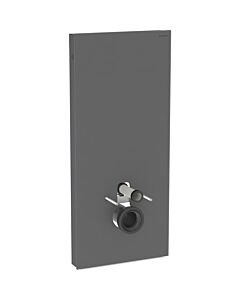 Geberit Monolith Plus sanitary module 131231CD7, front black, side panels black / brushed aluminum, installation height 114cm