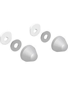 Geberit top cap set Geberit matt chrome-plated, set of 2 pieces, plastic, white