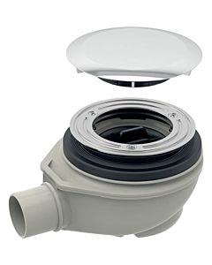 Geberit d90 Geberit receveur de douche 150554211 chromé brillant, avec couvercle de drain, hauteur d&#39;eau étanche 50 mm, sortie PP