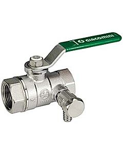 Giacomini Kugelhahn R250WS 250SX143 1/2", mit Entleerung, grüner Hebelgriff