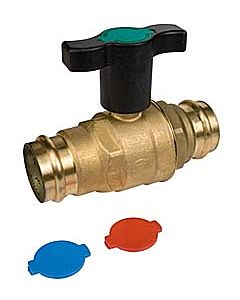 Giacomini Kugelhahn 28mm R851VY mit Pressanschluss und Flügelgriff