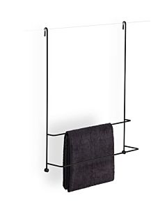 Giese serveur Badetuchhalter 11858-14 noir mat, fixation sur paroi en verre, 2 porte-serviettes de bain