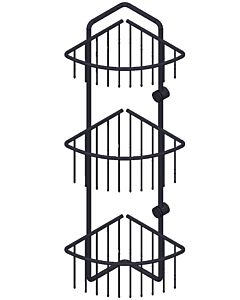 Giese shower 3 panier de douche d&#39;angle 30024-14 noir mat, avec fixation