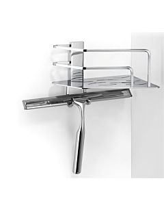 Giese Seaside shower basket 30782-02 corner model, with hook and squeegee, chrome