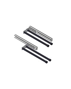 Giese Handtuchhalter 91115-14 doppelt, Länge 300 mm, schwarz matt