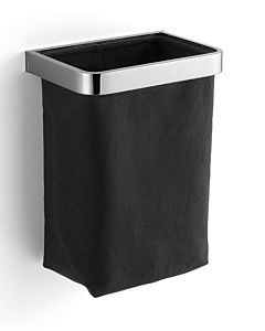 Giese panier à serviettes invité 4050002 chromé , insert en tissu noir