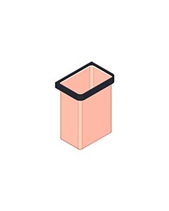 Panier à serviettes Giese 40530-14 avec insert en tissu, rose, noir mat