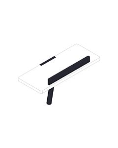 Giese Noka Duschkonsole 50820-14 mit Haken und Wischer, schwarz matt, Material Corian glacier white