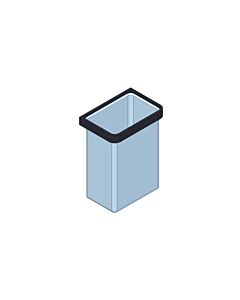 Panier à serviettes Giese pour invités 40520-14 avec insert en tissu, bleu clair, noir mat