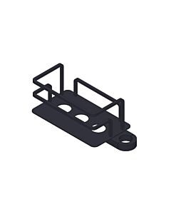 Panier de douche Giese Optisign 30786-14, fixation sur la barre de douche gauche, noir mat