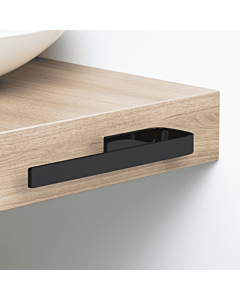 Giese porte-serviettes 91756-14 Montage gauche et droite pour Meubles , longueur 400 mm, noir mat