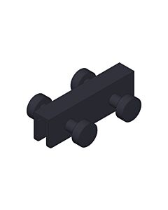 Giese Sky hook rail 31948-14 with 4 hooks, matte black