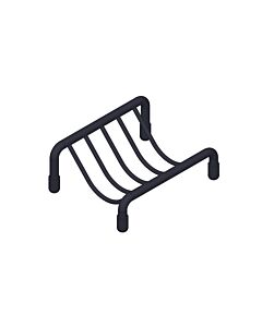 Porte-savon Giese 30006-14, modèle sur pied, pour lavabo, 70 mm, noir mat