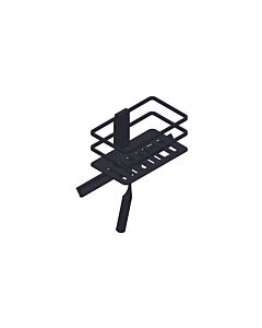 Panier de douche Giese Piano 30762-14 avec crochet et raclette, noir mat