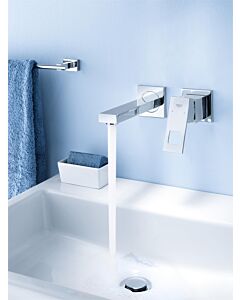 Grohe Waschtisch-Wandbatterie Eurocube 19895000 Fertigmontageset, 2-Loch, Ausladung 170 mm, chrom