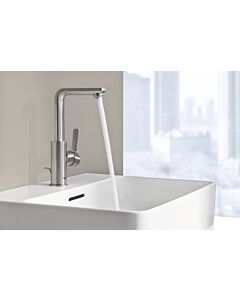 Grohe Lineare L-Size Waschtischarmatur 23296DC1 supersteel, mit Ablaufgarnitur