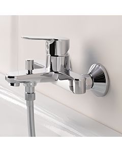 Grohe BauEdge Wannenarmatur 23334000 chrom, mit Rückflussverhinderer und Umstellung