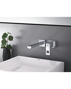 Grohe Eurocube 2 hole wash basin mixer 23447000 chrome, wall fitting, spout 231 mm