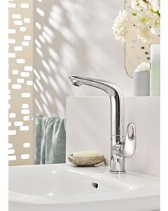 Grohe Eurostyle Waschtischarmatur 23569003 chrom, L-Size, Griff offen, mit Ablaufgarnitur