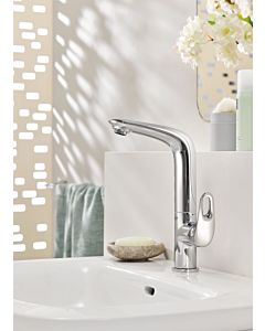 Grohe Eurostyle Waschtischarmatur 23569003 chrom, L-Size, Griff offen, mit Ablaufgarnitur