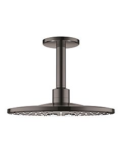 Grohe Rainshower shower set 26477A00 hard graphite, with ceiling outlet 142mm, 2 types of steel