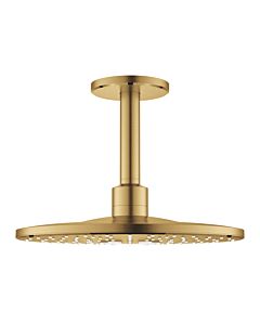 Grohe Rainshower shower set 26477GN0 cool sunrise brushed, with ceiling outlet 142mm, 2 types of steel