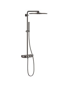 Grohe système de douche 26508A00 graphite dur, avec thermostat AP, bras de douche pivotante