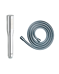 Grohe Euphoria Cosmopolitan Handbrause EcoJoy, wassersparend, mit Brauseschlauch, chrom, Set