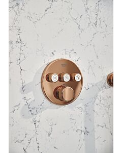 Grohe Smartcontrol trim set 29121DA0 warm sunset, round, concealed thermostat, 3 shut-off valves