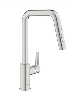 Grohe Start Küchenarmatur 30631DC0 supersteel, hoher Auslauf, Dual Spülbrause