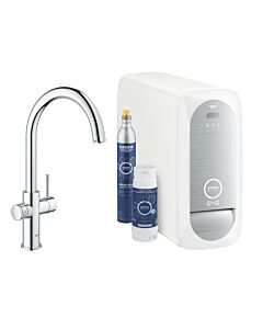Grohe Blue Home Küchenarmatur 31455001 chrom, C-Auslauf, Starter Kit