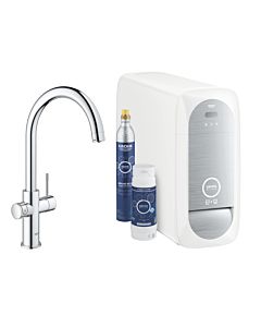 Grohe Blue Home Küchenarmatur 31455001 chrom, C-Auslauf, Starter Kit