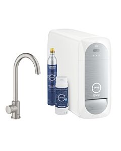 Grohe Blue Home Mono Starter Kit 31498DC1 supersteel, C-Auslauf