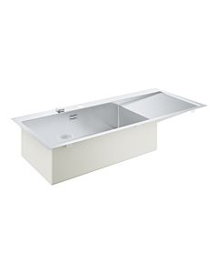 Grohe Spülbecken 31581SD1 116x52cm, acier inoxydable, avec égouttoir, gauche, peut être installé à gauche