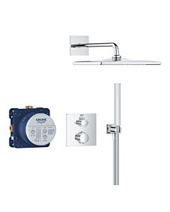 Grohe Système de douche thermostatique Precision 34881000 à encastrer avec Vitalio Rain Mono 310 Cube , chromé