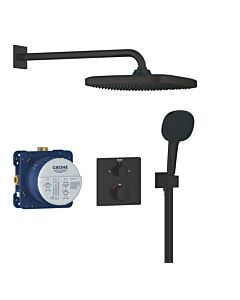 Grohe Precision Thermostat Shower System 348822430 Concealed with Vitalio Comfort 250, matt black
