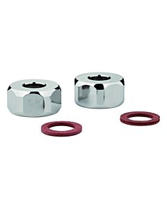 Grohe Verschraubung 12901 1/2" 1290100M Bohrung 10,5mm vernickelt 2 Stück chrom